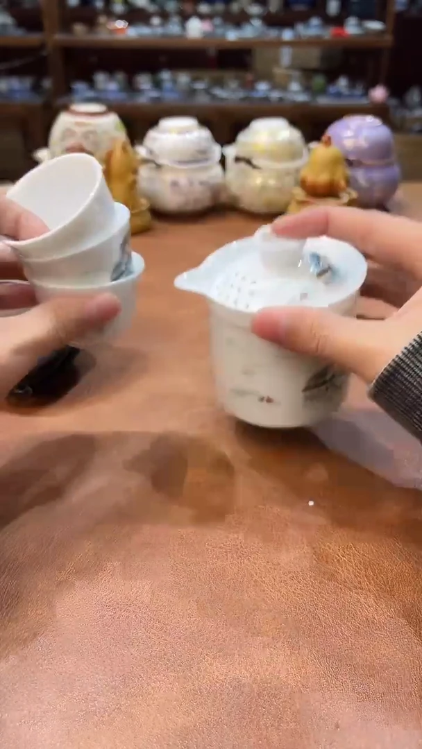 真的很便宜会开片的旅行茶具