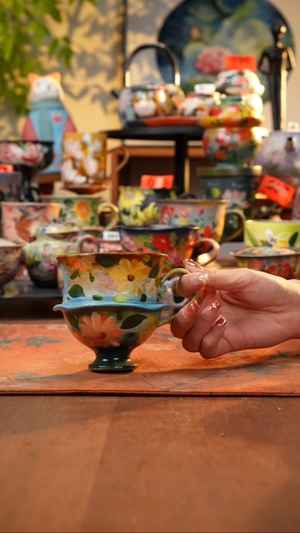 瓷片景德镇手工手绘055