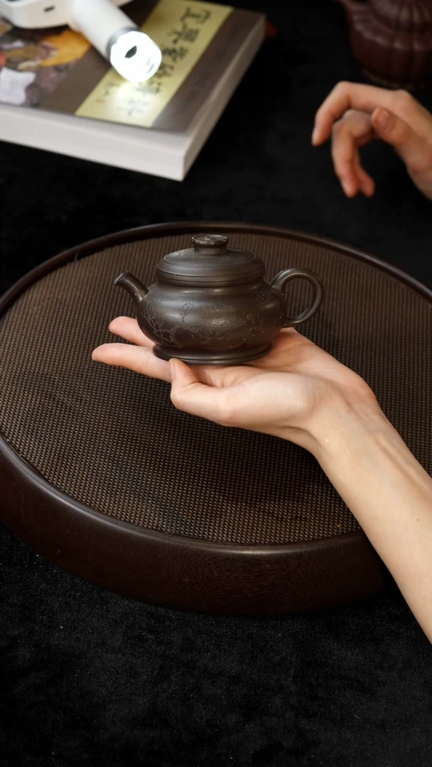 茶壶紫砂黑墩头巨轮160cc