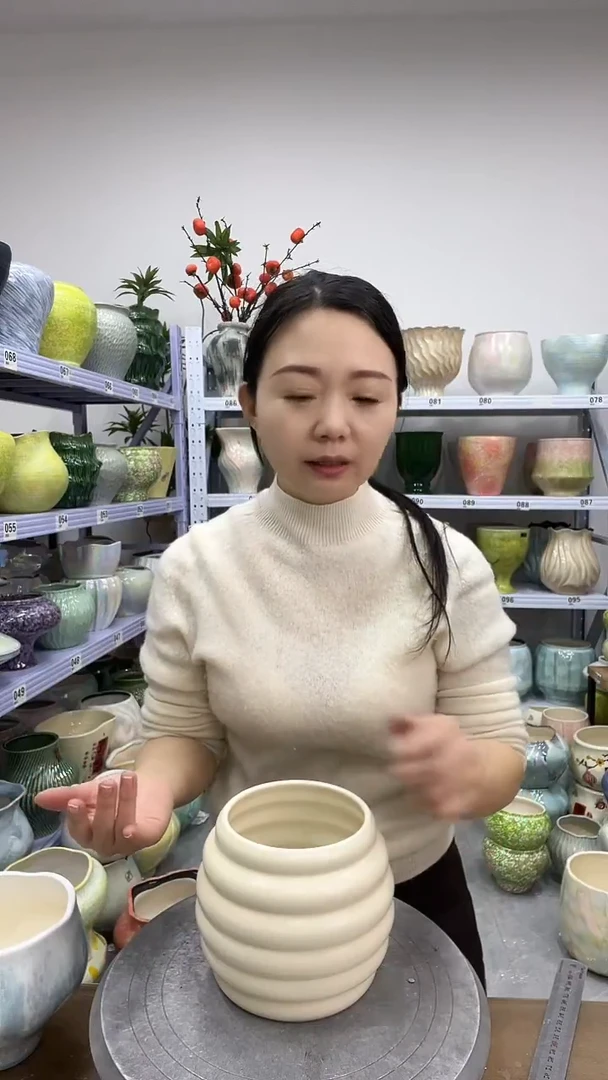 12.1陶瓷花盆直播链接高.   14   口11