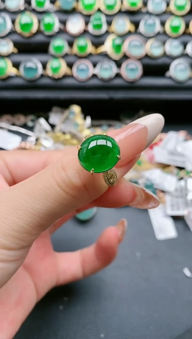 【闪购商品】翡翠戒指银S925镶嵌1111111