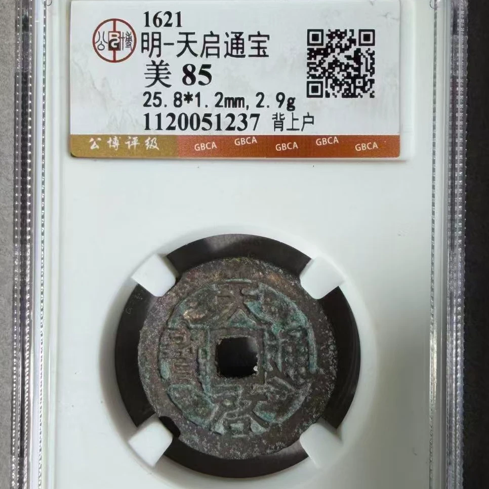 7天启通宝背上户钱币