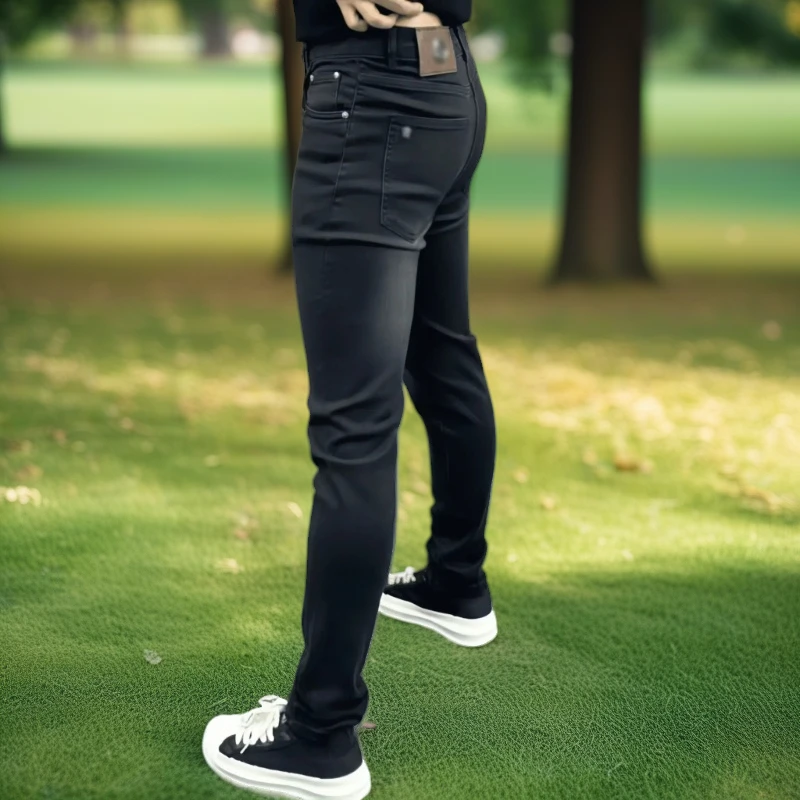 百搭男士新款修身直筒牛仔裤秋冬高档男款潮流轻奢欧货休闲长裤男