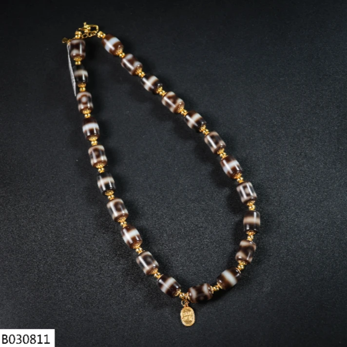 【老掌柜】桶珠玛瑙项链手串 B030811/B030810