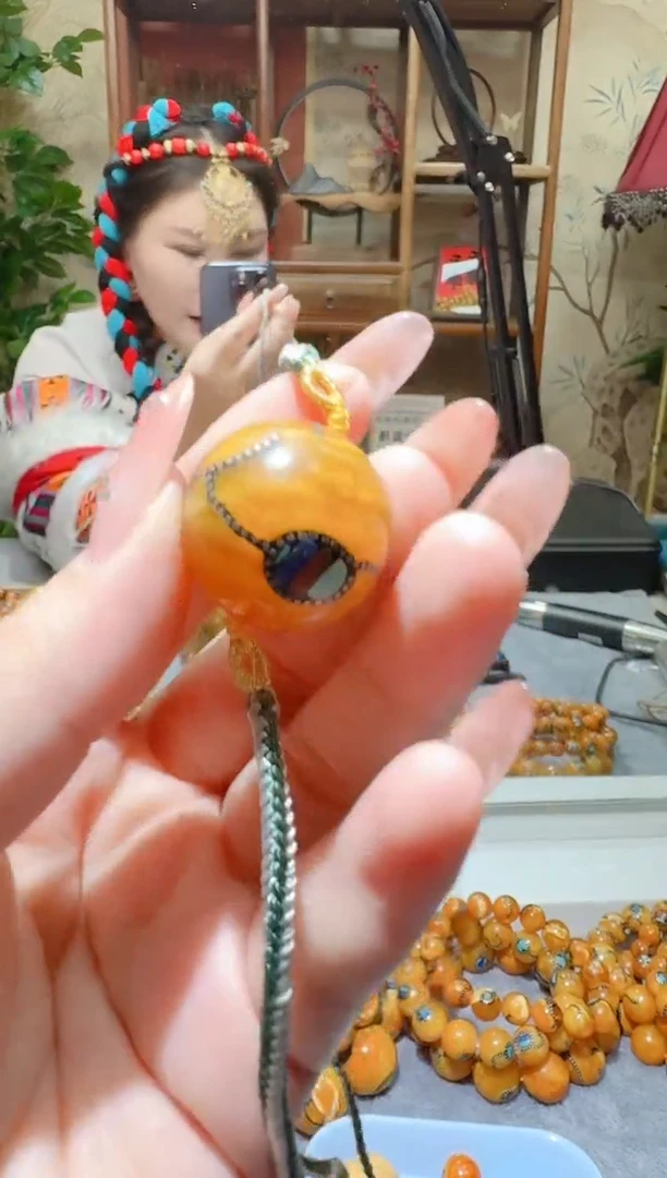 蜜蜡颈饰未镶嵌971天然蜜蜡珠宝奇石全都保真