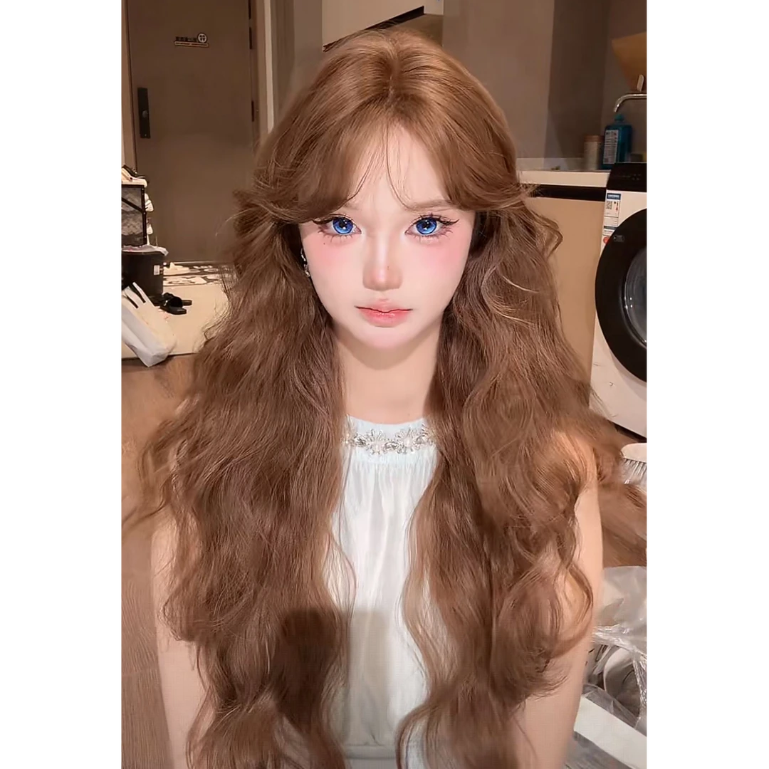 亚麻色长卷发氛围感日常温柔学姐发