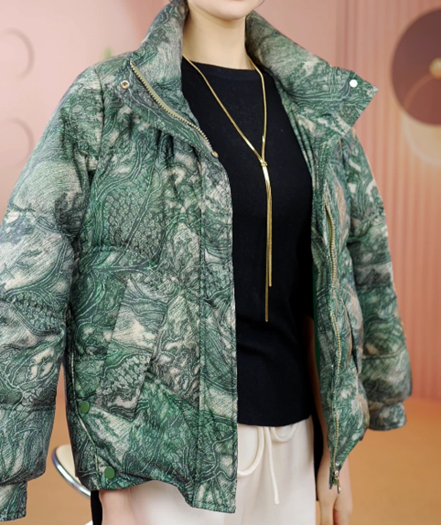 2024杭州原版正品保暖气质减龄修身加厚羽绒服ZF-R020