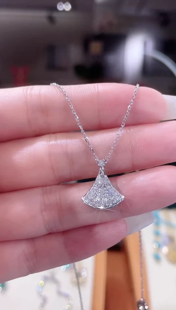 实验室培育钻石铂Pt950镶嵌颈饰项链