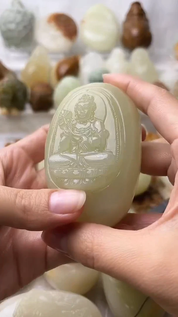 石材古青石棉纹正常不退换大势至菩萨