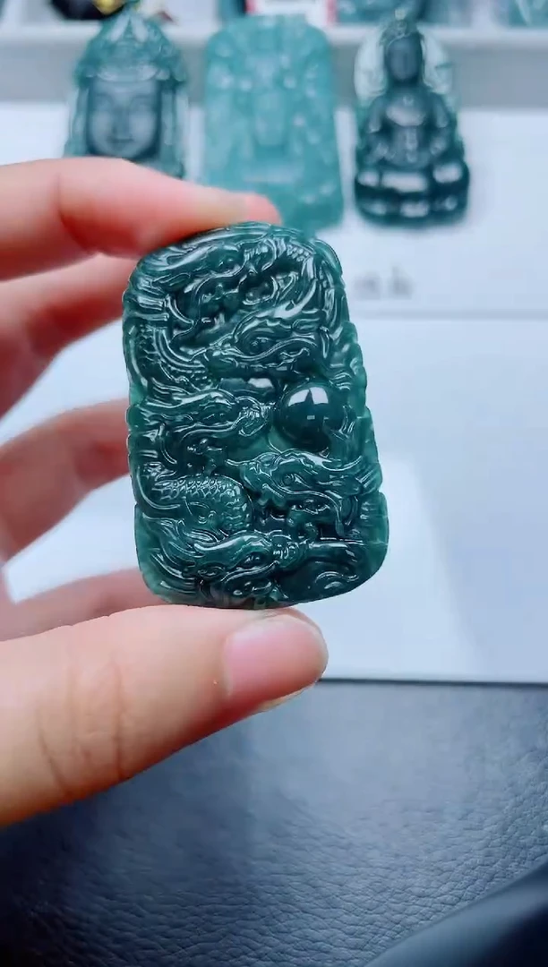 颈饰未镶嵌翡翠多样性发货随机发货-绿九龙牌