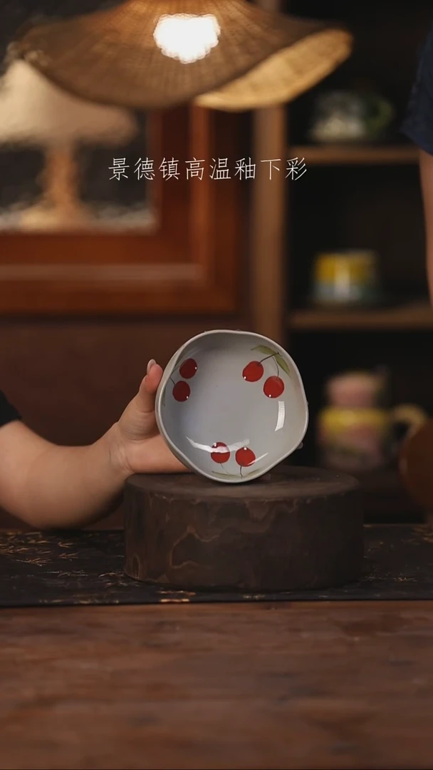 陶瓷景德镇高温釉下手绘陶瓷357
