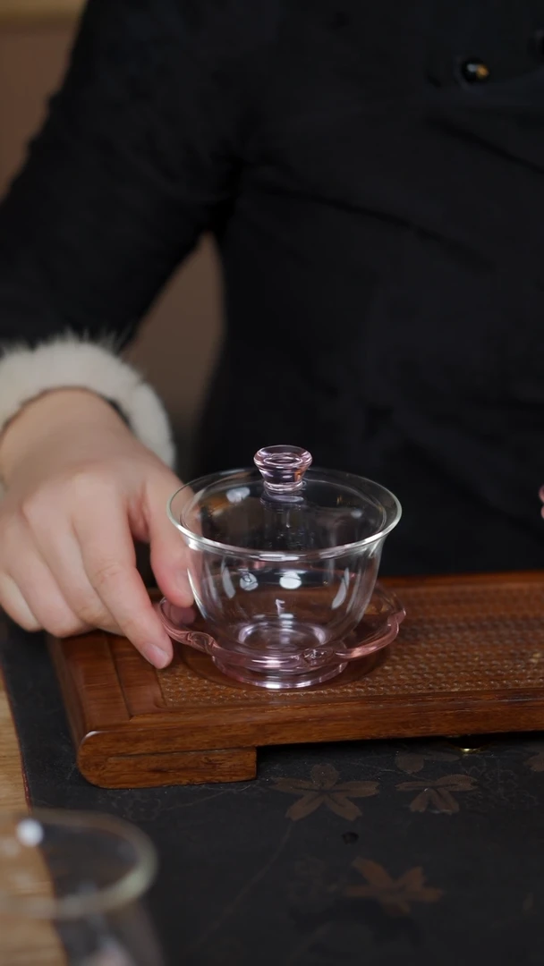 【闪购商品】福利 粉色三才盖碗