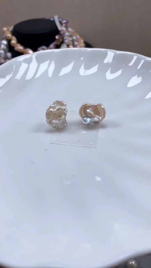 未镶嵌耳饰淡水珍珠【纯恬饰品】