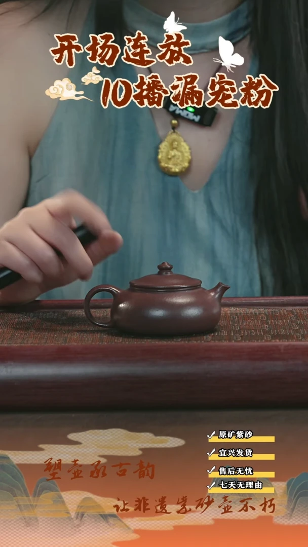 茶壶紫砂宜兴紫砂茶壶 寒江  茄皮紫