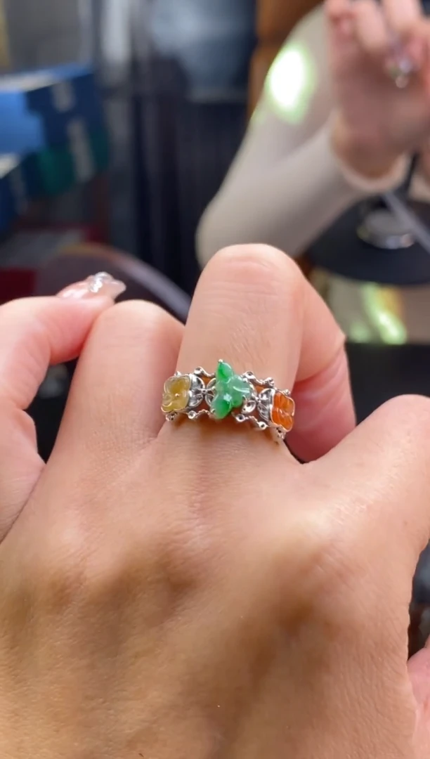 颈饰银S925镶嵌翡翠净货14073