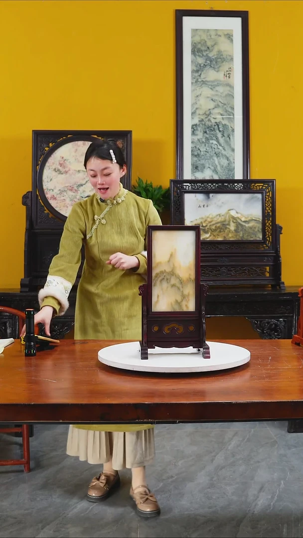 石材天然大理石画摆件