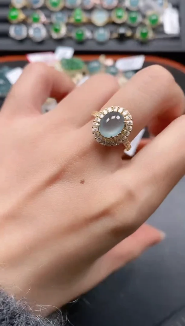 银S925镶嵌戒指翡翠11111