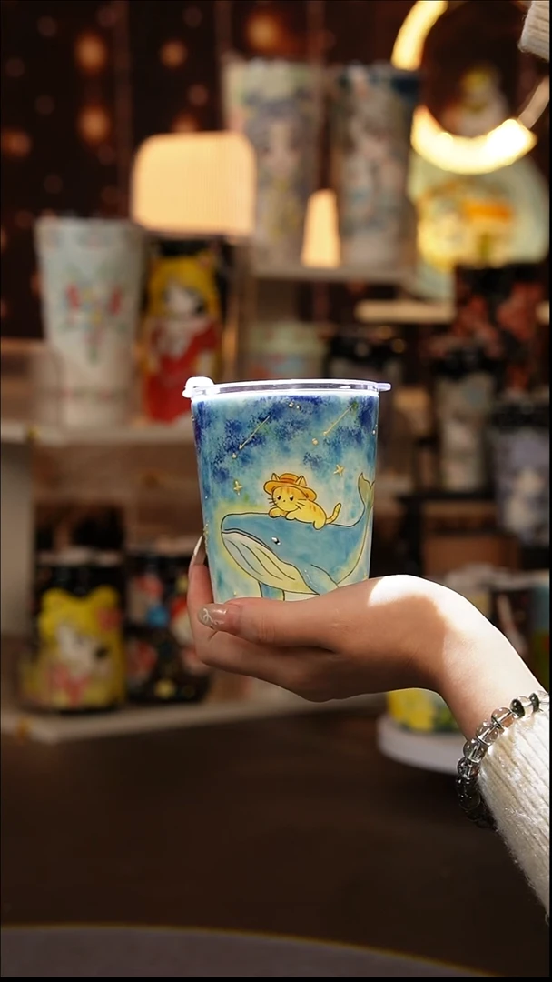 （玉泥）景德镇手工手绘文创陶瓷杯