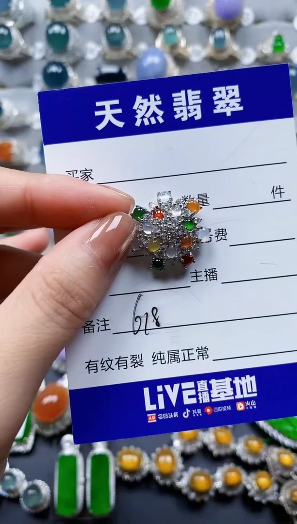 翡翠银S925镶嵌颈饰0618