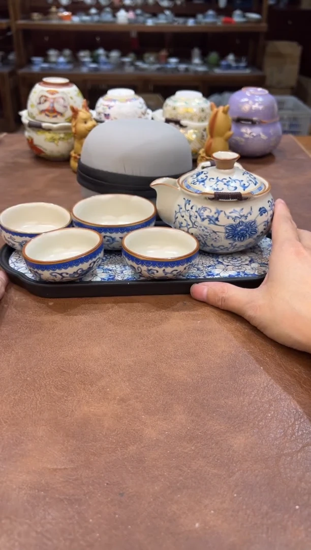 真的很便宜会开片的旅行茶具
