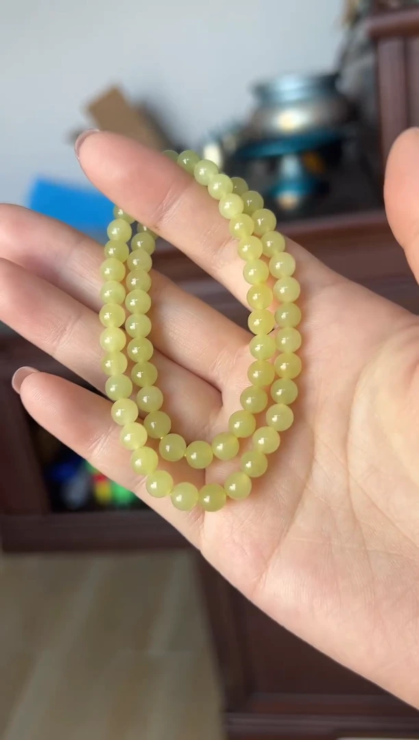 【闪购商品】和田玉（黄玉）手链未镶嵌和田玉黄口多圈手链