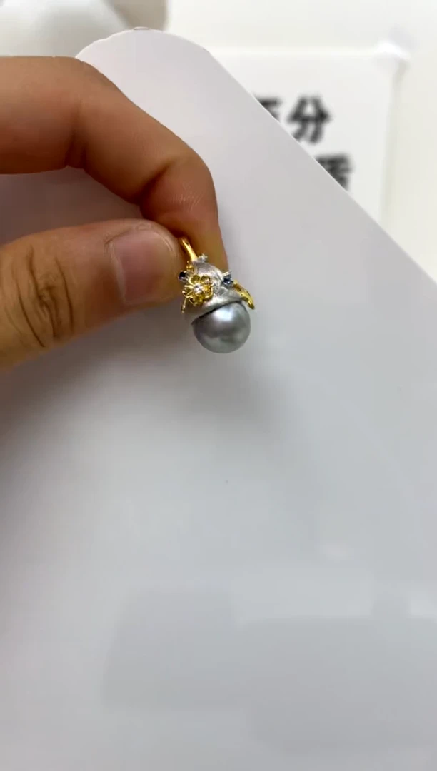 颈饰银S925镶嵌海水珍珠10-11