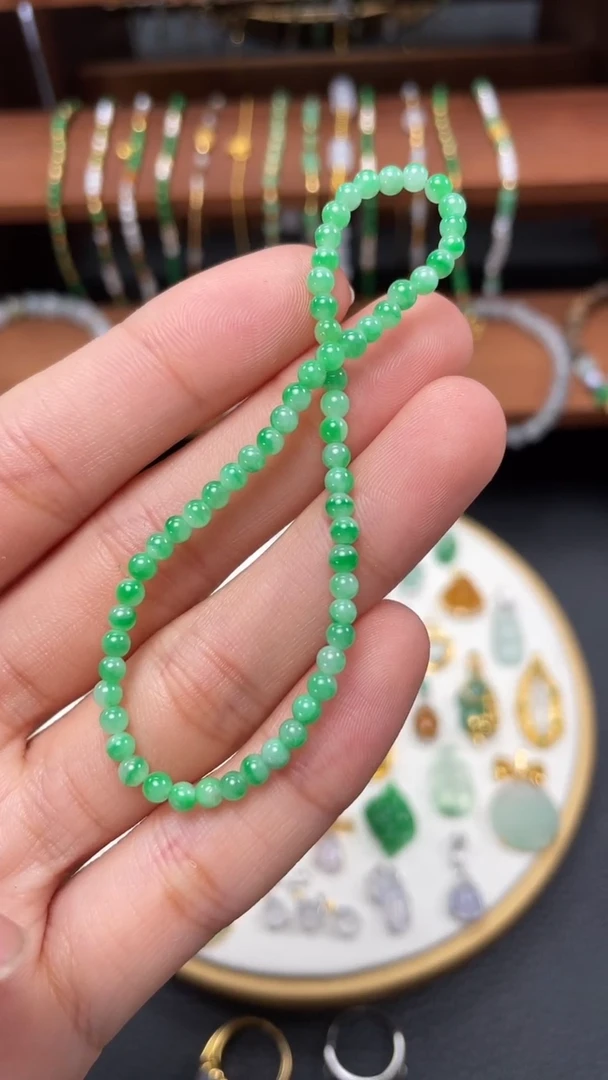 【闪购商品】翡翠套链未镶嵌一个  JK433