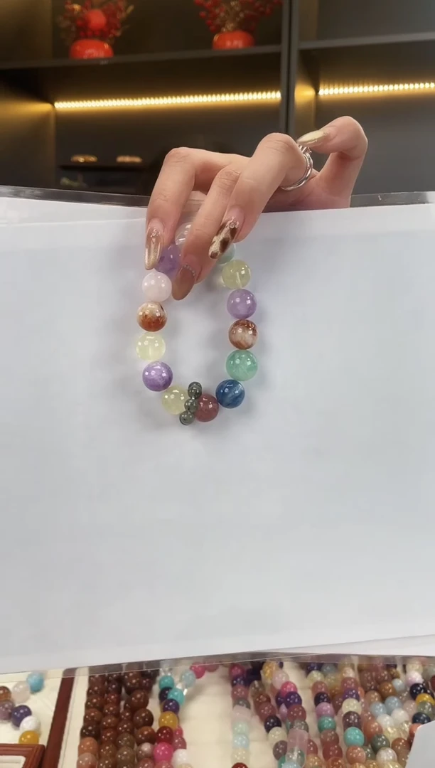 未镶嵌手链水晶朱朱多宝手串