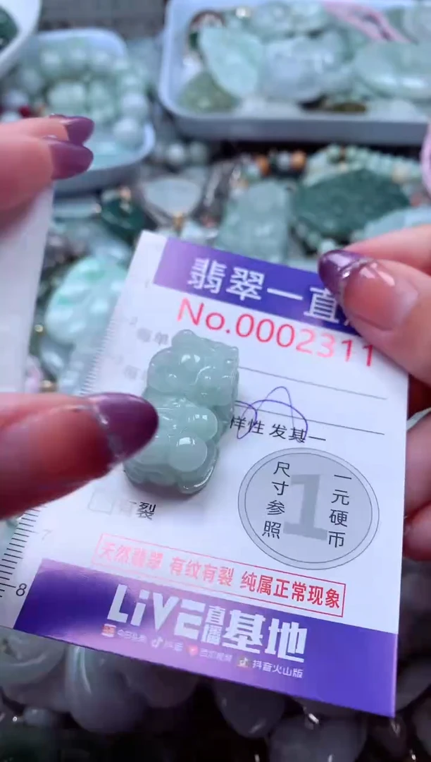 翡翠未镶嵌吊坠(不含链)2311