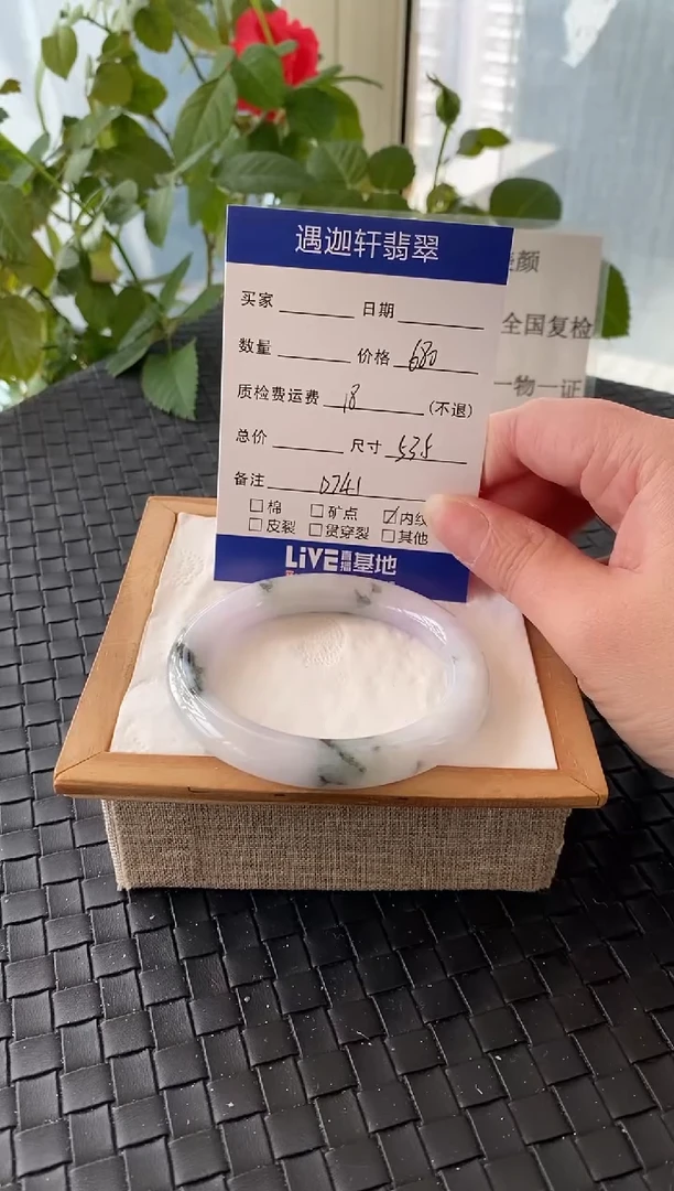 未镶嵌手镯翡翠53.5圈口 D741编码