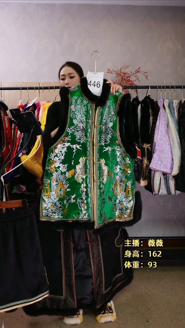 掌**珠老织锦棉马甲446