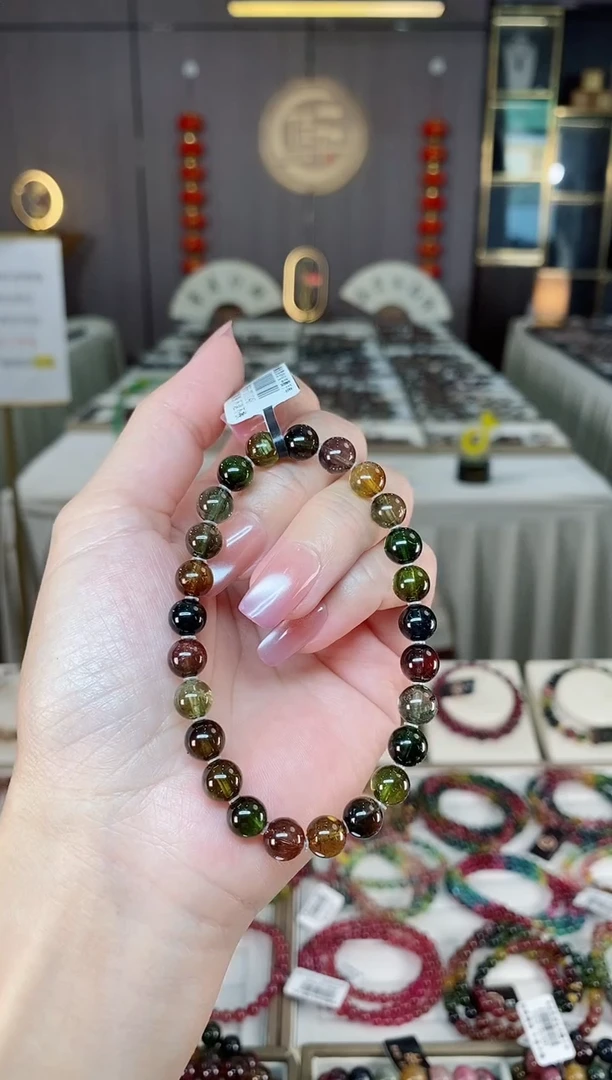 未镶嵌老矿碧玺单圈手串7mm+碧玺hon多样性发货一条