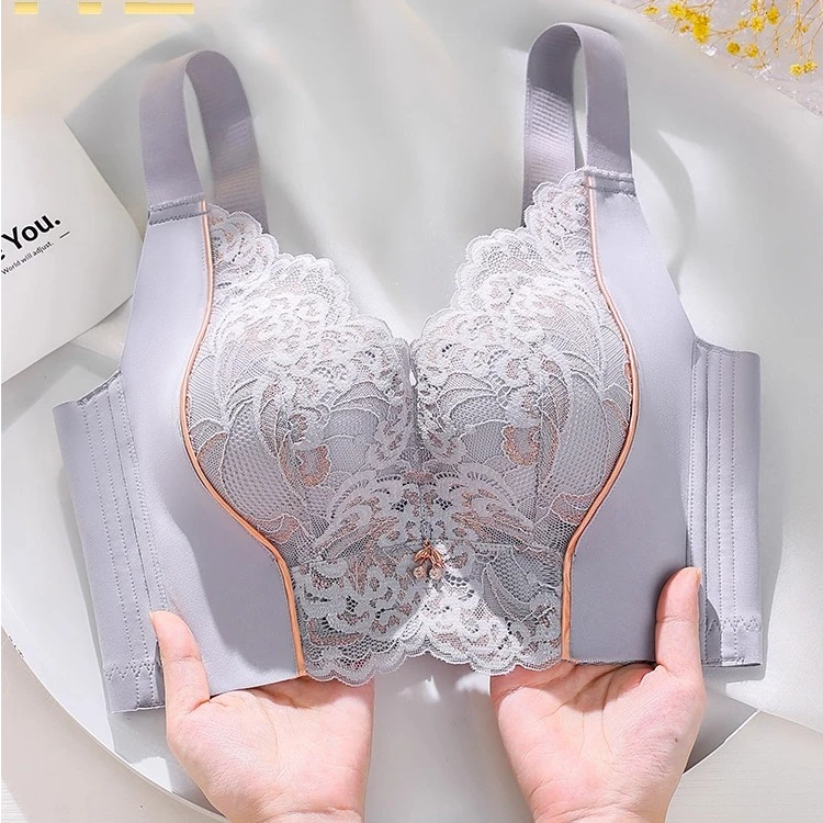 夏季无痕调整型内衣女小胸聚拢显大上托防下垂外扩收副乳矫正文胸