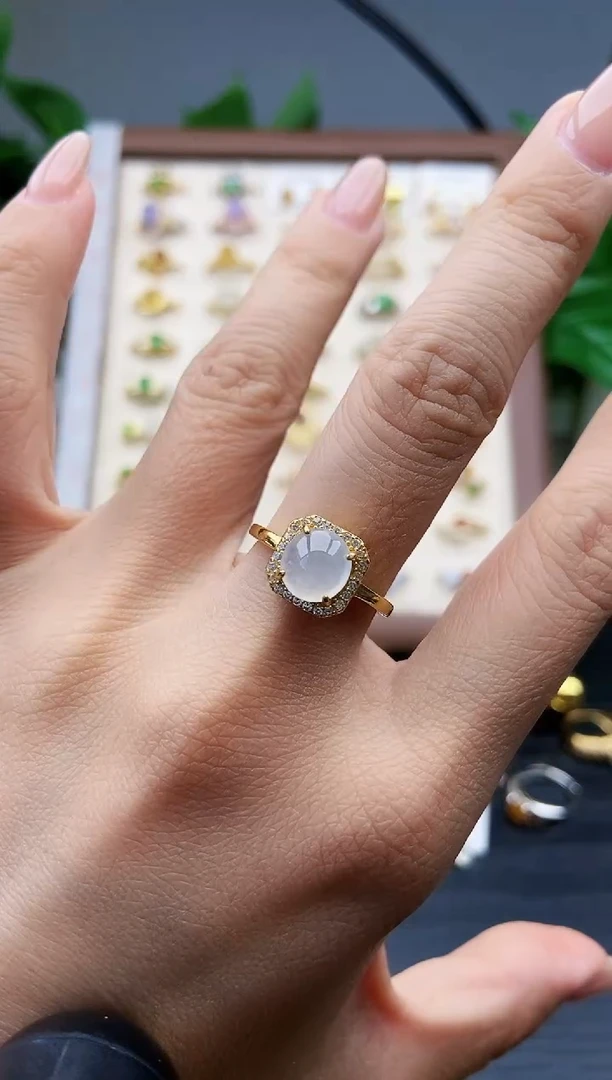 银S925镶嵌戒指翡翠12