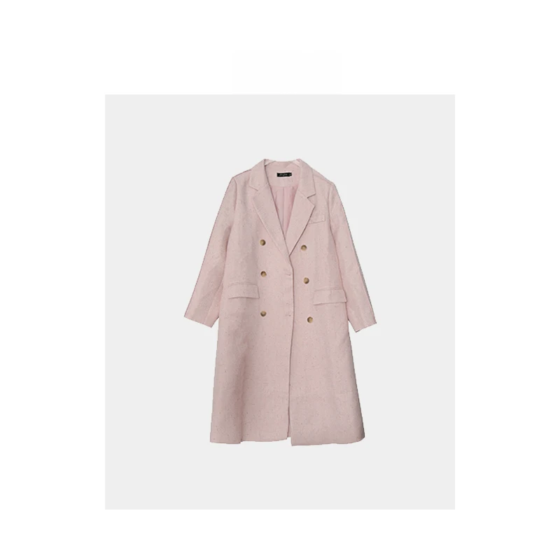 【狂欢价】A0059大码胖MM显瘦韩版长款设计感西装大衣风衣 外套