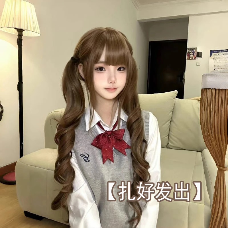 假发女长发Lolita60cm蜜茶色长卷发加长款少萝女款全头套