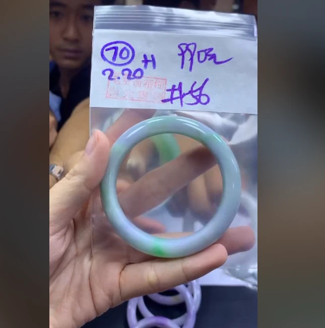 定制翡翠未镶嵌毛货需精细抛光70手镯56+990元+拍一发一