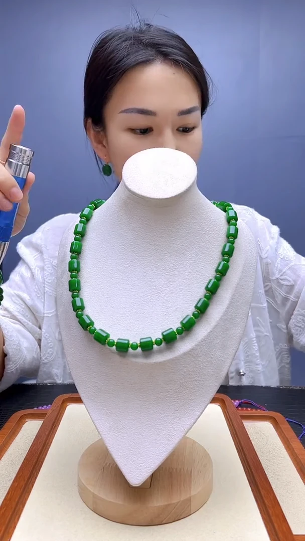 翡翠14K金镶嵌颈饰丹丹diy颈饰