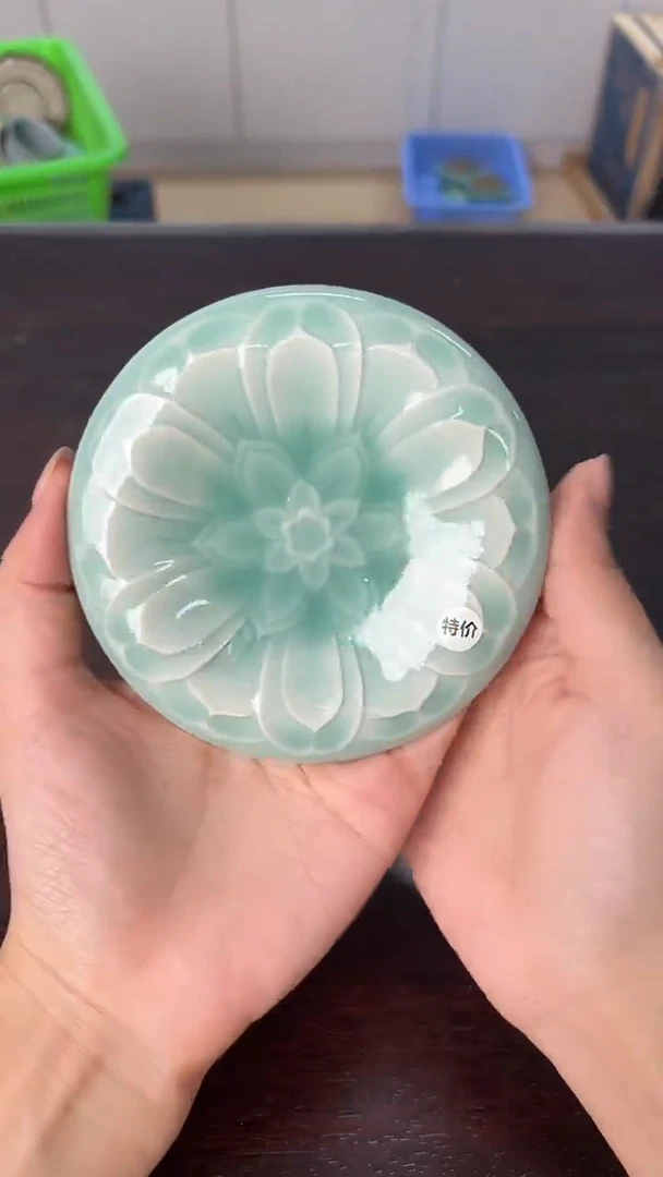 龙泉云间青瓷小米茶器