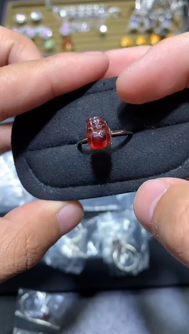未镶嵌戒指石榴石Q109【多样性发其一】