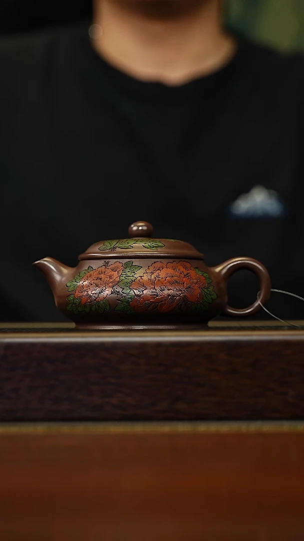 茶壶紫砂宜兴原矿 手工 紫砂壶容量180CC