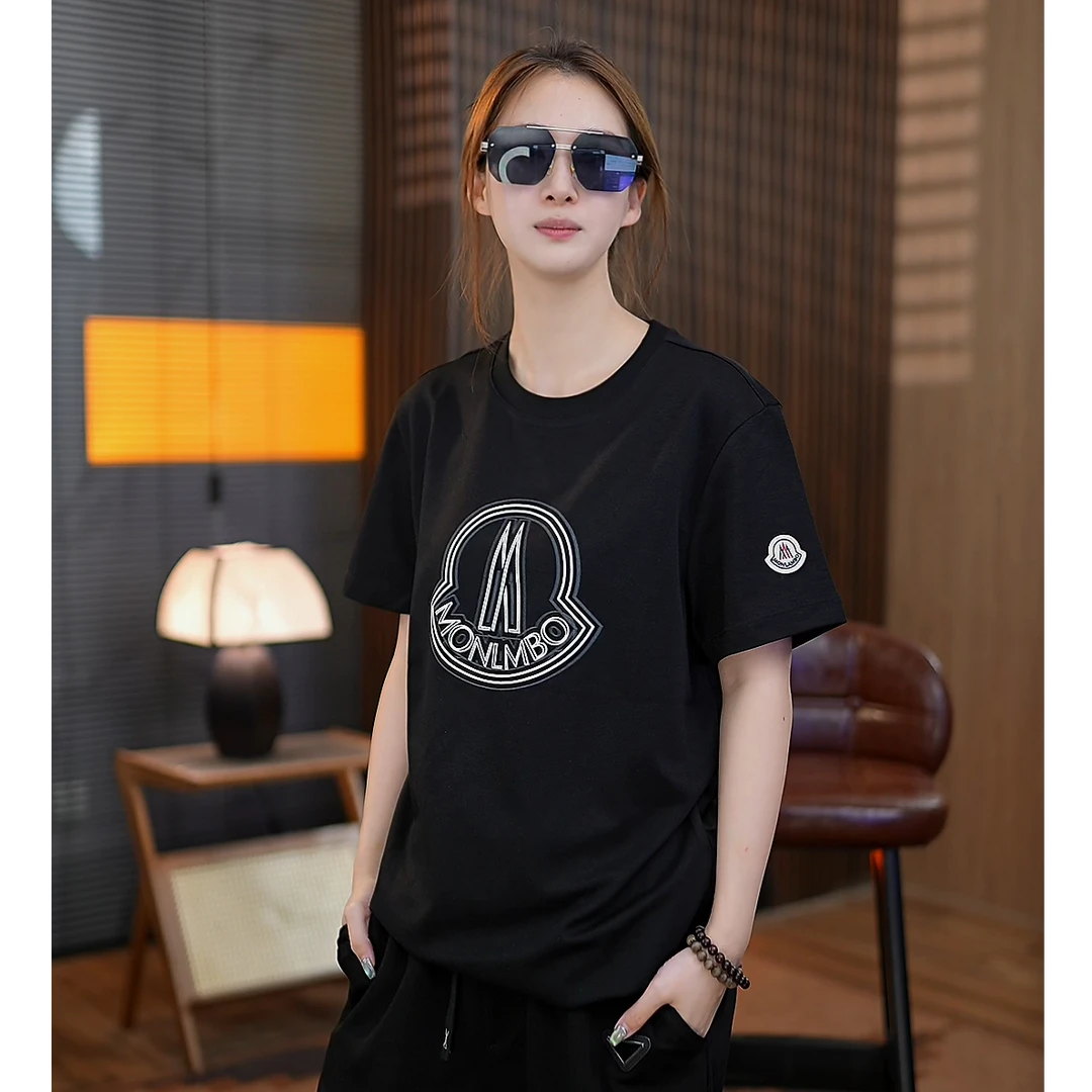 MONLAMBO/2025夏季新款短袖亲肤透气舒适轻奢百搭男款圆领T恤潮