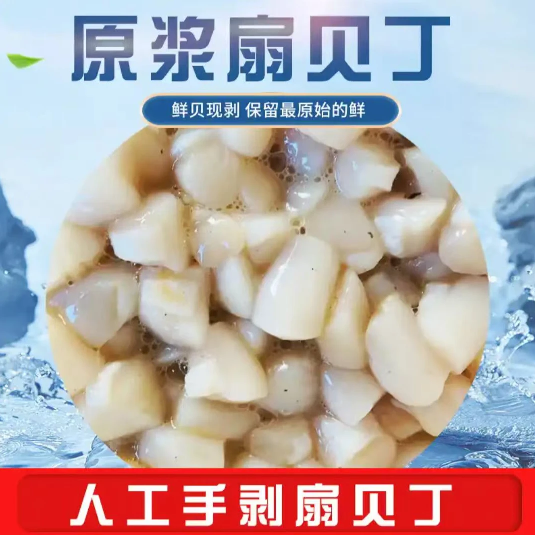 新鲜原浆扇贝丁手工鲜剥饱满鲜嫩顺丰包邮冷冻发货重3斤5斤