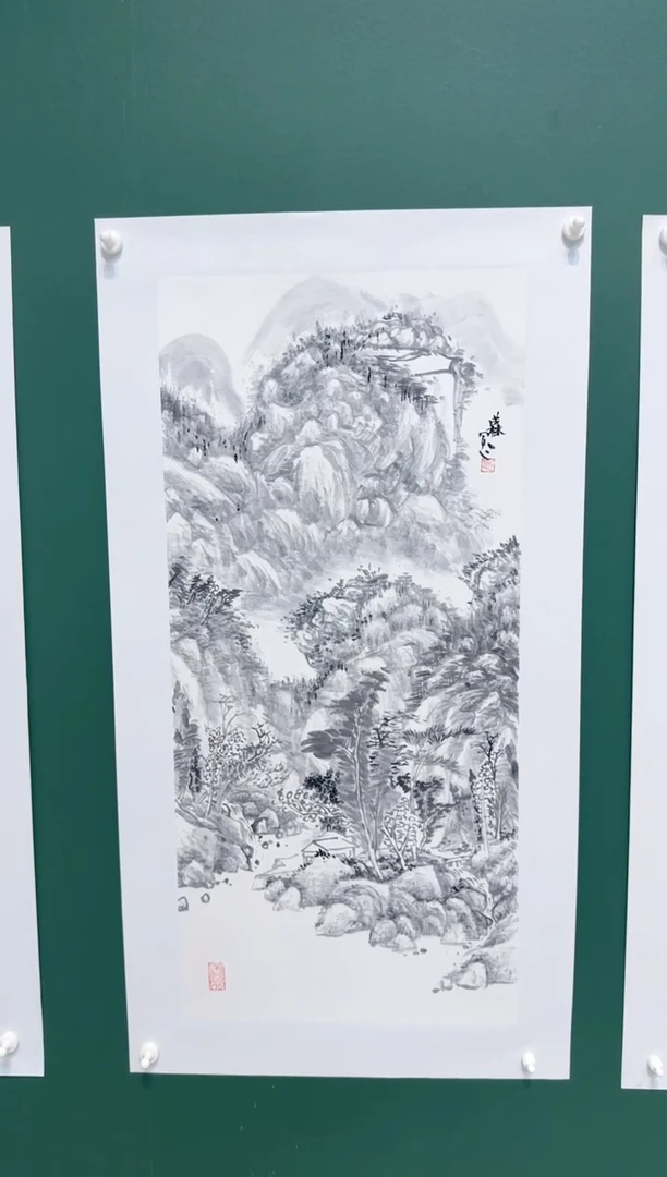 国画王成栋带合影