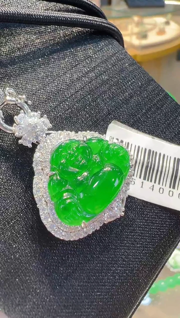翡翠银S925镶嵌吊坠(不含链)多样性发其一
