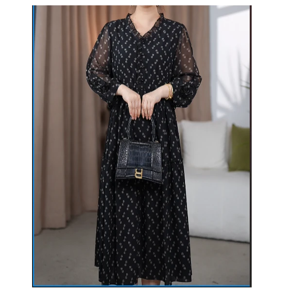 S(24-503)2025夏季新款高级感洋气连衣裙大码女装