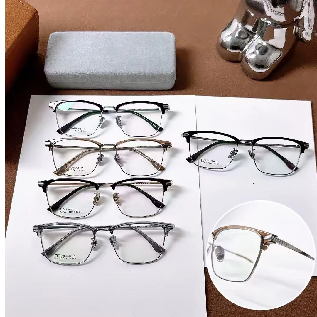 【眉毛钛】复古商务休闲眉毛男女通用透明大框超轻百搭平光