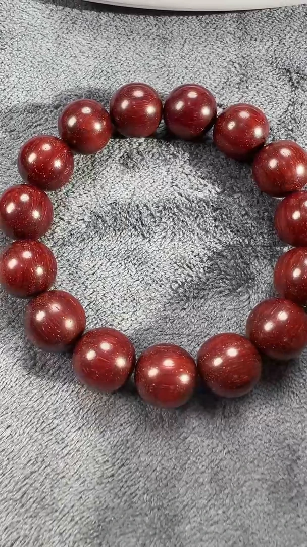 紫檀木类端景台印度小叶紫檀手串1.5