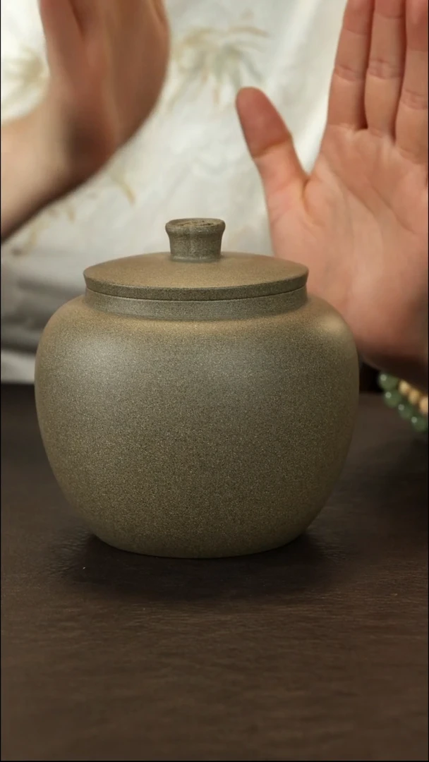 紫砂茶叶罐直播福利蟹壳青茶叶罐150g