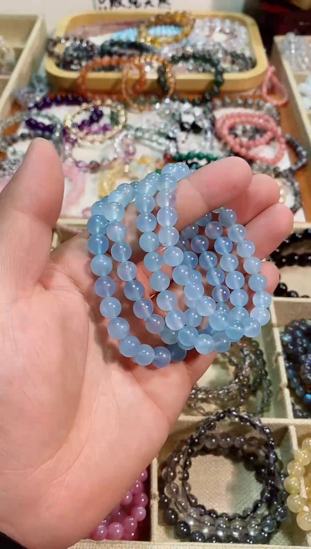 【闪购商品】水晶手链未镶嵌海蓝宝8M+（多样性发其一）